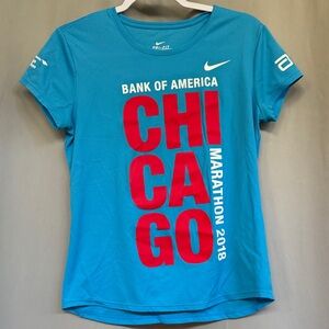 Nike Blue Chicago Marathon Graphic Tee